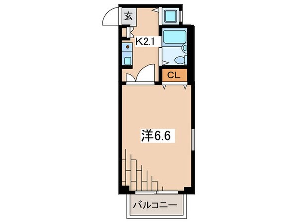 コパーズアプト矢部の物件間取画像